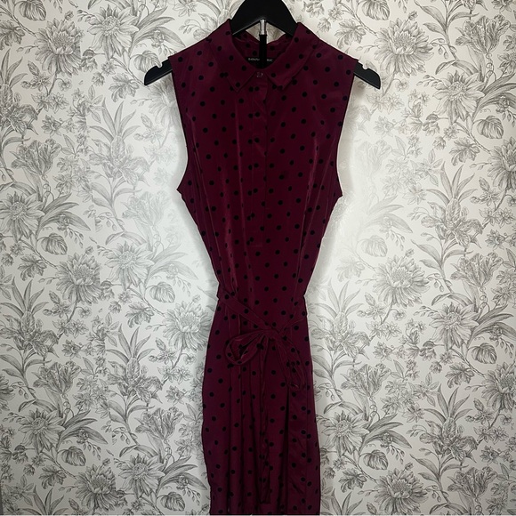 Banana Republic Maroon and Black Dot Mini Dress - Picture 9 of 9